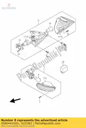 Ici, vous pouvez commander le lampe assy, ?? Arrière auprès de Suzuki , avec le numéro de pièce 3560441G01: