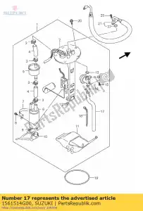 suzuki 1561514G00 mangueira - Lado inferior