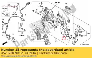 Honda 45207MFND12 piston b, 25 - La partie au fond