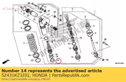 Ici, vous pouvez commander le segment, piston auprès de Honda , avec le numéro de pièce 52431KZ3J31: