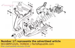 Here you can order the screw, pan, 5x15 from Honda, with part number 90108MFLD20: