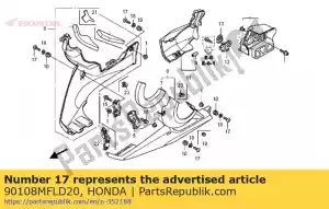 honda 90108MFLD20 screw, pan, 5x15 - Bottom side