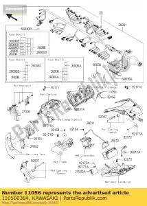 Kawasaki 110560384 suporte - Lado inferior