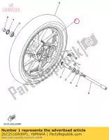 2SC2516800P1, Yamaha, Cast cast, anteriore yamaha  mt 850 900 2015 2016 2018 2019 2020, Nuovo