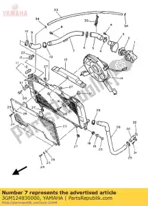 Yamaha 3GM124830000 pipe 3 - Bottom side