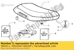 Piaggio Group 560411 zadel - Onderkant