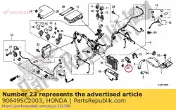 Here you can order the band, wire harness (natur from Honda, with part number 90649SC2003: