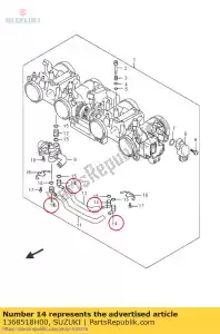 suzuki 1368518H00 téton - La partie au fond