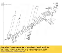 861628, Piaggio Group, Placa superior de horquilla aprilia derbi rs gpr racing r e edicion replica ver malossi pesek 50 125 0 2 3, Nuevo