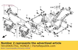 Aqui você pode pedir o quadro corpo comp em Honda , com o número da peça 50100KRJ792: