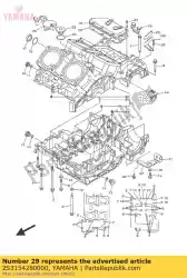 Aquí puede pedir cubierta, caja de cadena 2 de Yamaha , con el número de pieza 2S3154280000: