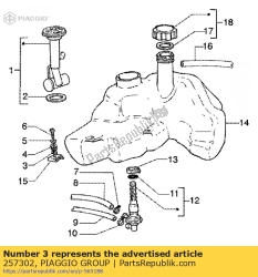 Aprilia 257302, Abstandshalter, OEM: Aprilia 257302