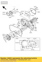 Qui puoi ordinare coperchio frizione vn1500-e2 da Kawasaki , con numero parte 140321493: