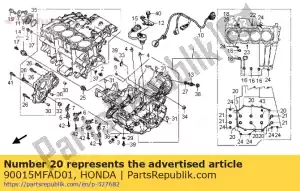 honda 90015MFAD01 parafuso, flange, 9x105 - Lado inferior