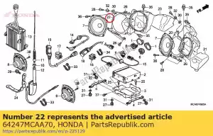 Honda 64247MCAA70 plate, l. speaker box - Bottom side