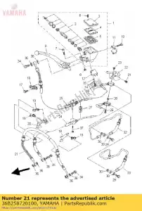 yamaha 36B258720100 flexible, frein 1 - La partie au fond