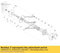 riemenscheibenh? Lfte van Piaggio Group, met onderdeel nummer 1A007072, bestel je hier online: