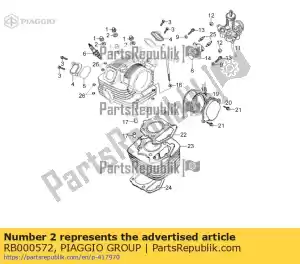 Piaggio Group RB000572 anel de ranhura, 8,5x2x18 mm - Lado inferior