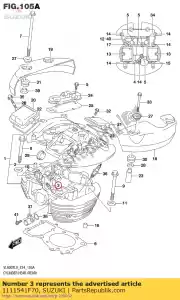 Suzuki 1111541F70 guida, os valvola - Il fondo