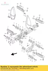 Suzuki 4352019C30 bar,fr.ftrst.,l - Bottom side