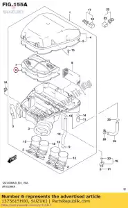 suzuki 1375615H00 junta, caja - Lado inferior