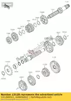 131280022, Kawasaki, sortie arbre de transmission kx85a kawasaki  kx 80 85 100 1986 1987 1988 1989 1990 1991 1992 1993 1994 1995 1996 1997 1998 1999 2000 2001 2002 2003 2005 2006 2007 2008 2009 2010 2011 2012 2013 2014 2015 2016 2017 2018 2019 2020, Nouveau