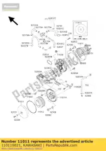 kawasaki 110110021 case-air filter,cover vn1600-b - Bottom side