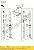 44013009411E, Kawasaki, pijpvork binnen, rechts, f.s.b zx140 kawasaki zzr 1400 2007, Nieuw