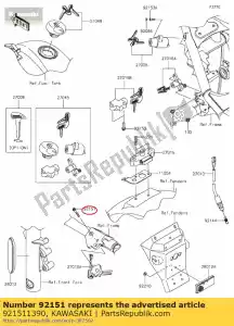 kawasaki 921511390 boulon, douille, 6x35 vn1500-e1 - La partie au fond