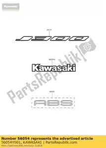 kawasaki 56054Y001 marque, j300 sc300aef - La partie au fond