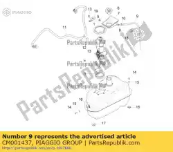 profielbasis 0,5 x 10 cpl l=380 van Piaggio Group, met onderdeel nummer CM001437, bestel je hier online: