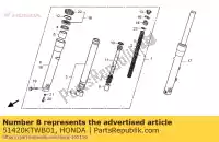 51420KTWB01, Honda, caso, r. fr. inferior honda sh i  a sporty r ar sh300 sh300a 300 , Novo