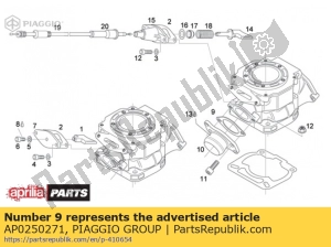 aprilia AP0250271 junta - Lado superior