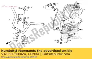 Honda 53205HP5600ZA tampa, alça * nh1 * - Lado inferior