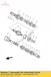 Ici, vous pouvez commander le rondelle, plaque (1fn) auprès de Yamaha , avec le numéro de pièce 90201200K300: