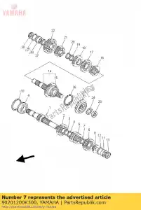 Yamaha 90201200K300 rondelle, plaque (1fn) - La partie au fond