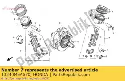 Aqui você pode pedir o montagem da haste., conectando (d) em Honda , com o número da peça 13240MEA670: