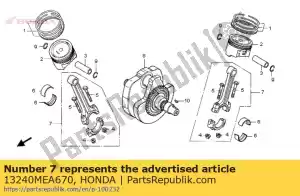 honda 13240MEA670 montagem da haste., conectando (d) - Lado inferior