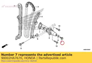 honda 90002HA7670 bolt, flange, 6x13 - Bottom side