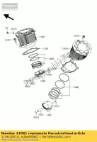 110610010, Kawasaki, gasket,cylinder base kawasaki vn classic h  a g vulcan lt j limited d e f vn2000 2000 , New