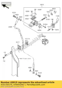Kawasaki 430150579 cilinder-meester - Onderkant