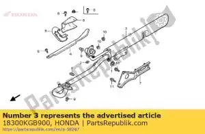 Honda 18300KGB900 muffler comp., ex. - Bottom side