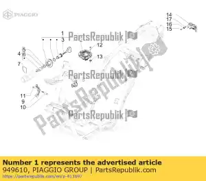 Piaggio Group 949610 kit de serratura - Lado inferior