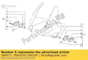 Piaggio Group 584017 draai sig. lamp - Onderkant