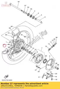 yamaha 2A62510401 zestaw szprych - Dół