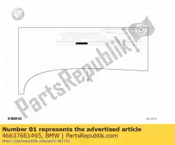 Ici, vous pouvez commander le autocollant - sw / silber auprès de BMW , avec le numéro de pièce 46637661495: