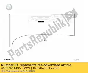 bmw 46637661495 autocollant - sw / silber - La partie au fond