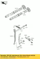 491180089, Kawasaki, albero a camme-comp, l'assunzione kawasaki z  m r l zr750 z750 abs z750r 750 , Nuovo