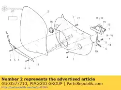 Aqui você pode pedir o pára-brisa em Piaggio Group , com o número da peça GU03577210: