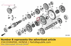 Aqui você pode pedir o câmbio, contraeixo, segunda e marcha à ré em Honda , com o número da peça 23432HR0F00: